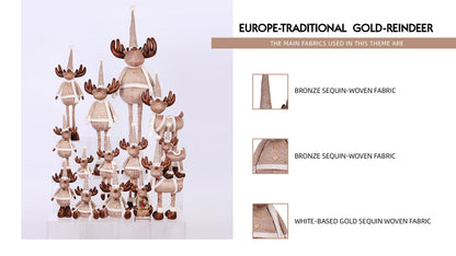 Reindeer with Christmas Plush Decor with Expandable Leg