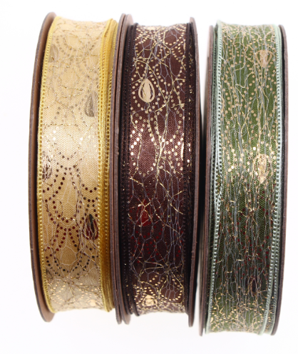 Metallic Web Organza ribbon