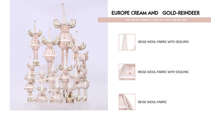 Reindeer with Christmas Plush Decor with Expandable Leg