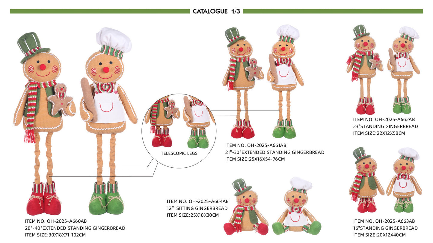 Gingerbread plush with Christmas Sweater