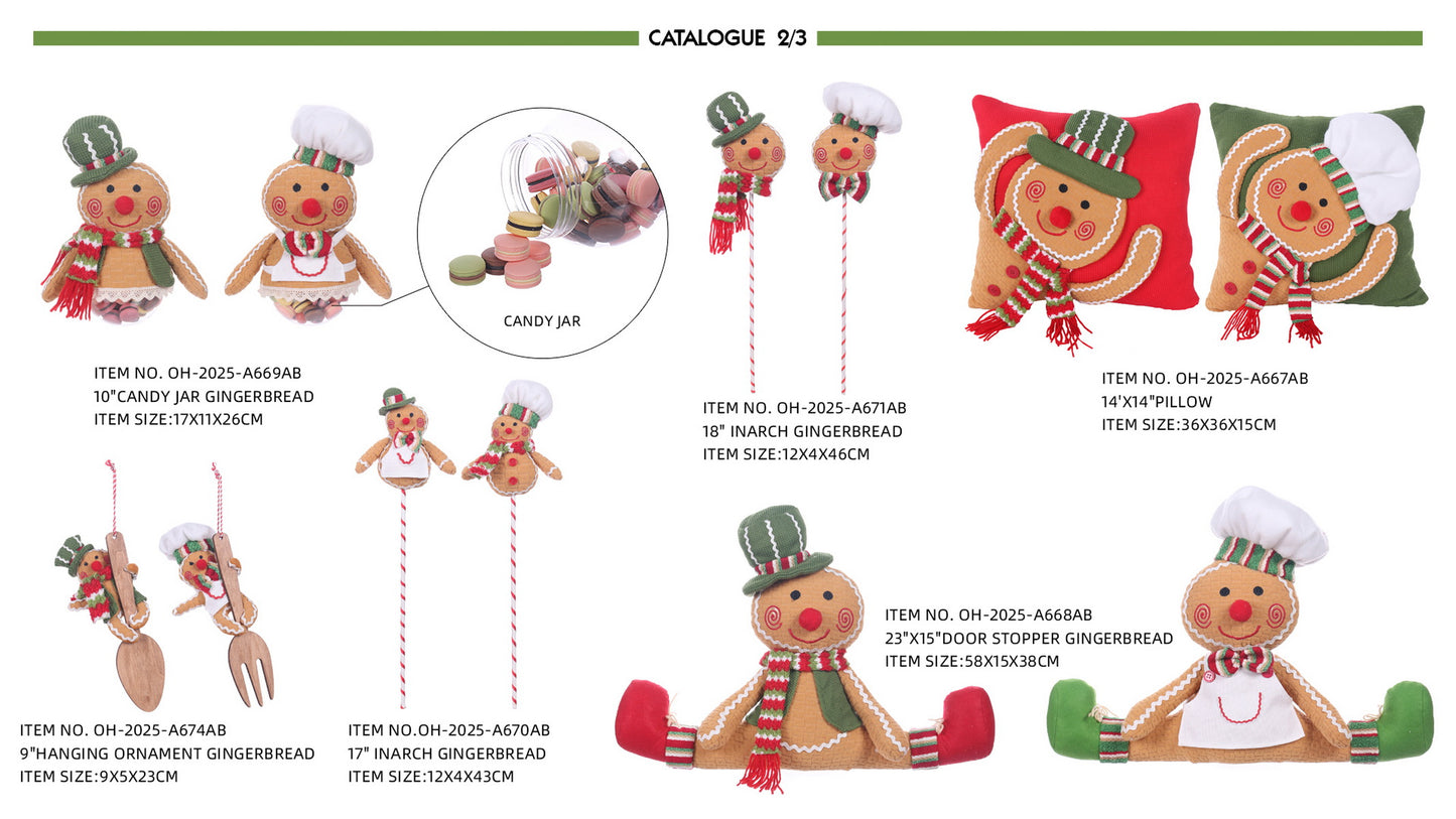 Gingerbread plush with Christmas Sweater