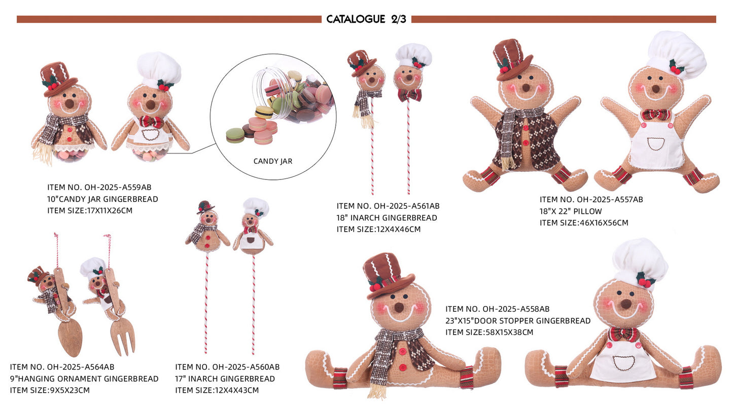 Gingerbread plush with Christmas Sweater