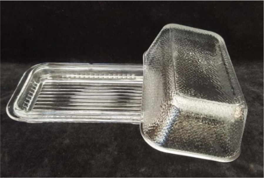 Glass Butter Dish with a Cover