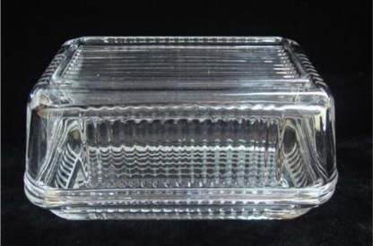 Glass Butter Dish with a Cover