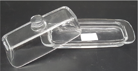 Glass Butter Dish with Handle Cover
