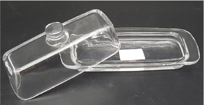 Glass Butter Dish with Handle Cover