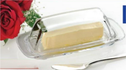 Glass Butter Dish with a Cover