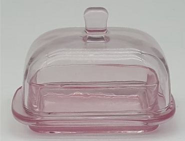 Glass Butter Dish with Handle Cover