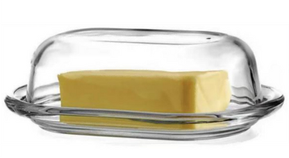 Glass Butter Dish with a Cover