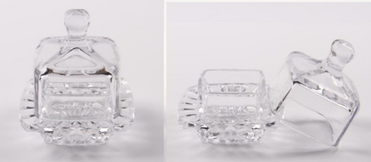 Miniature Crystal Butter Dish