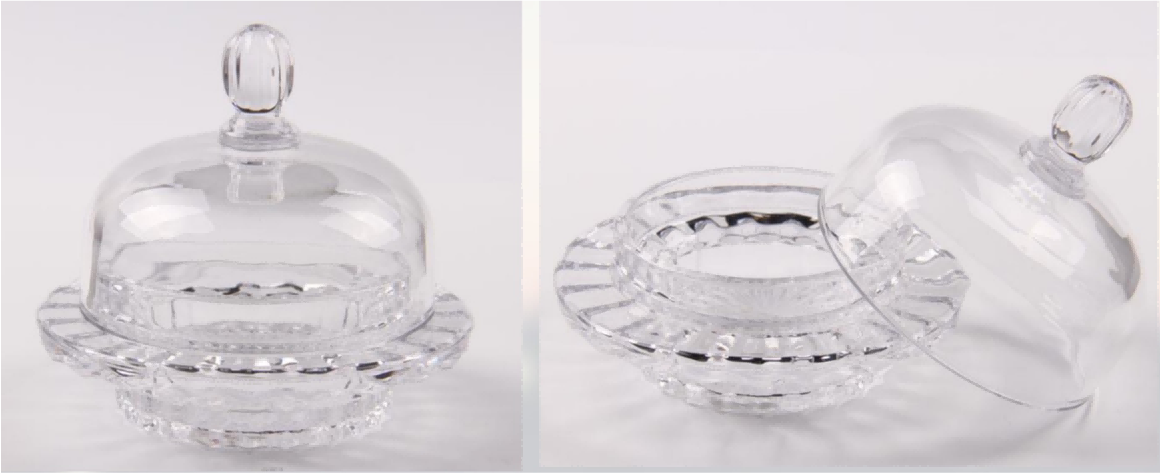 Miniature Crystal Butter Dish