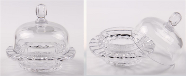Miniature Crystal Butter Dish