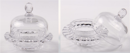 Miniature Crystal Butter Dish