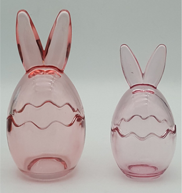 Glass Bunny Egg Jar with Lid