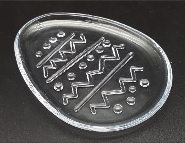 Glass Easter Egg Plate