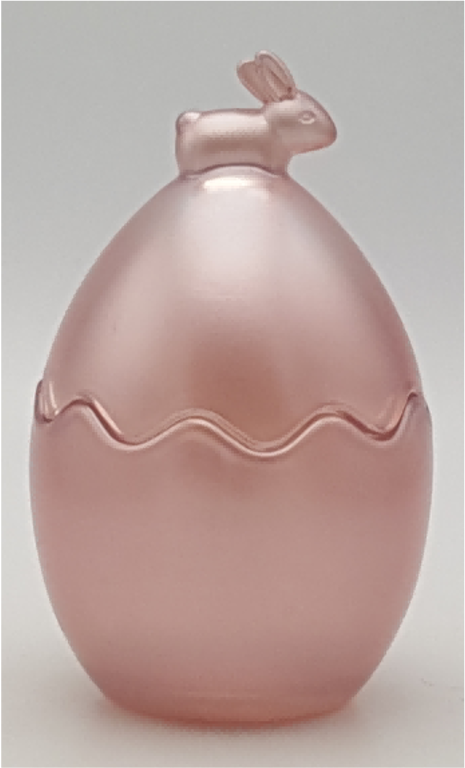 Pink Glass Egg Jar with Animal Lid