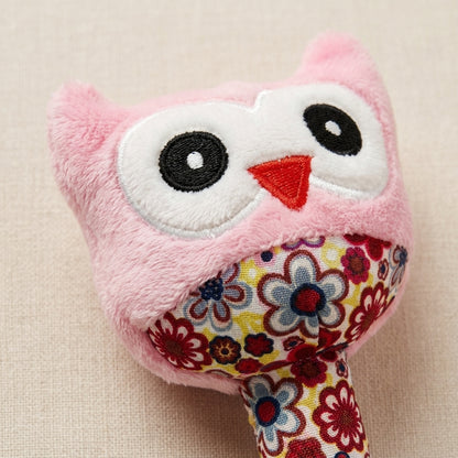 Hand Rattle - Owl (Pink)