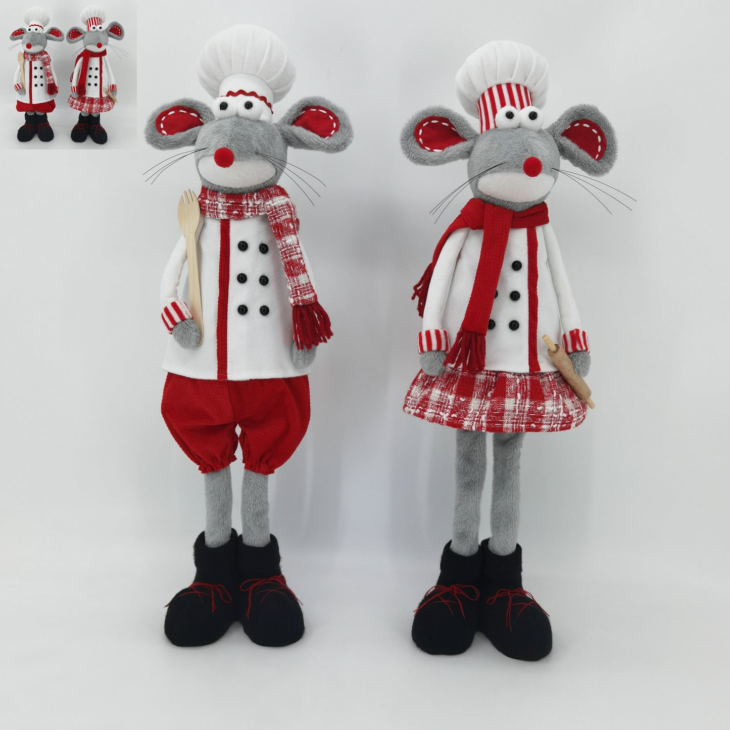 Chef Mouse Couple Decorations