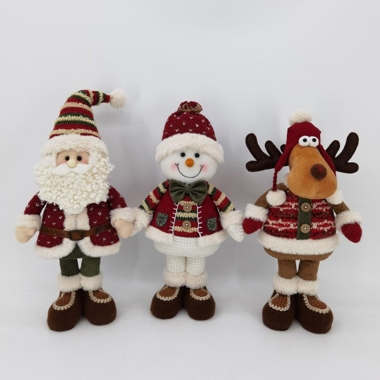 Red and Green Themed Christmas Plush Decor
