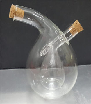 2-in-1 Glass Oil and Vinegar Dispenser Cruets with Cork Stoopers
