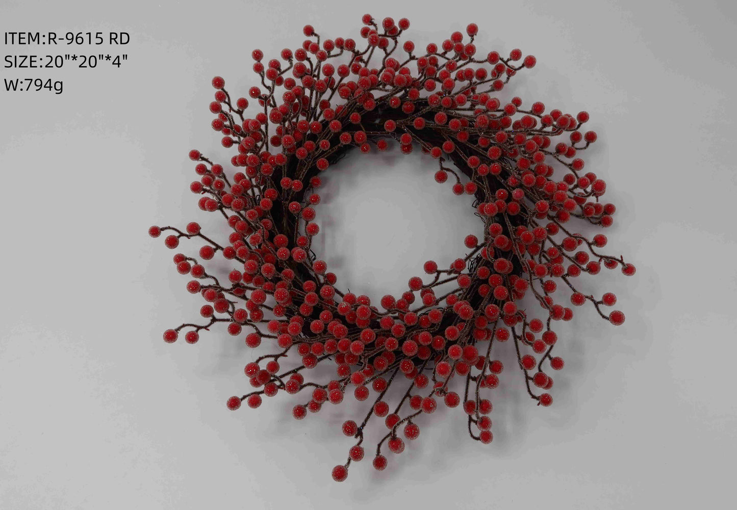 Artificial Red Berry Wreath