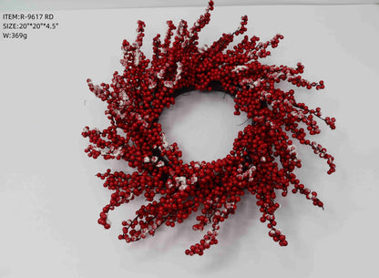 Artificial Red Berry Wreath