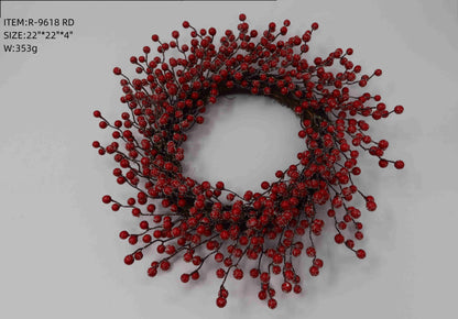 Artificial Red Berry Wreath