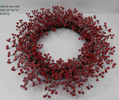 Artificial Red Berry Wreath