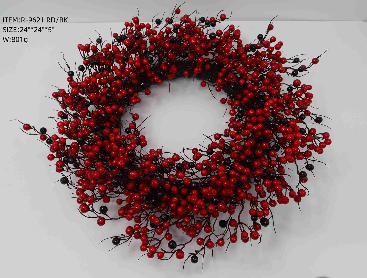 Artificial Red Berry Wreath