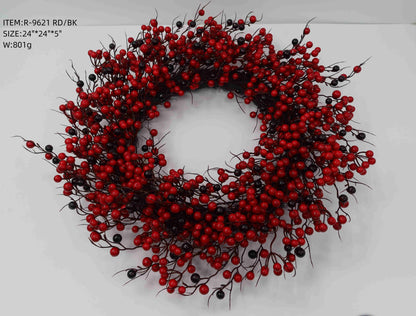 Artificial Red Berry Wreath