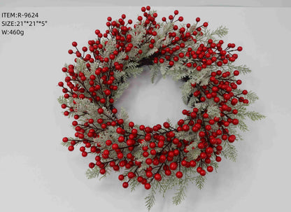 Artificial Red Berry Wreath