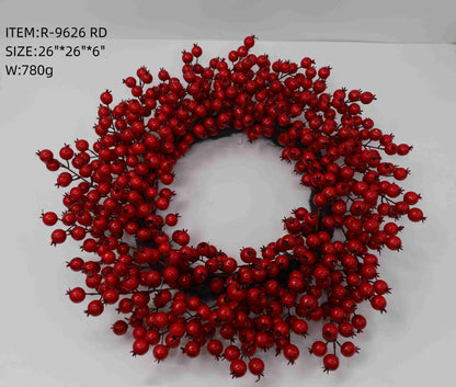 Artificial Red Berry Wreath