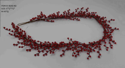 Artificial Red Berry Garland