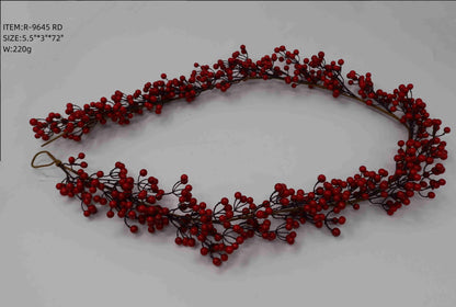 Artificial Red Berry Garland