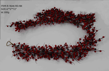 Artificial Red Berry Garland