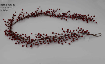 Artificial Red Berry Garland
