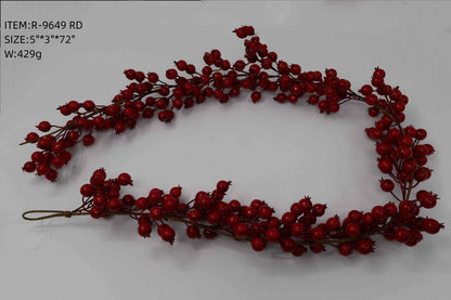 Artificial Red Berry Garland