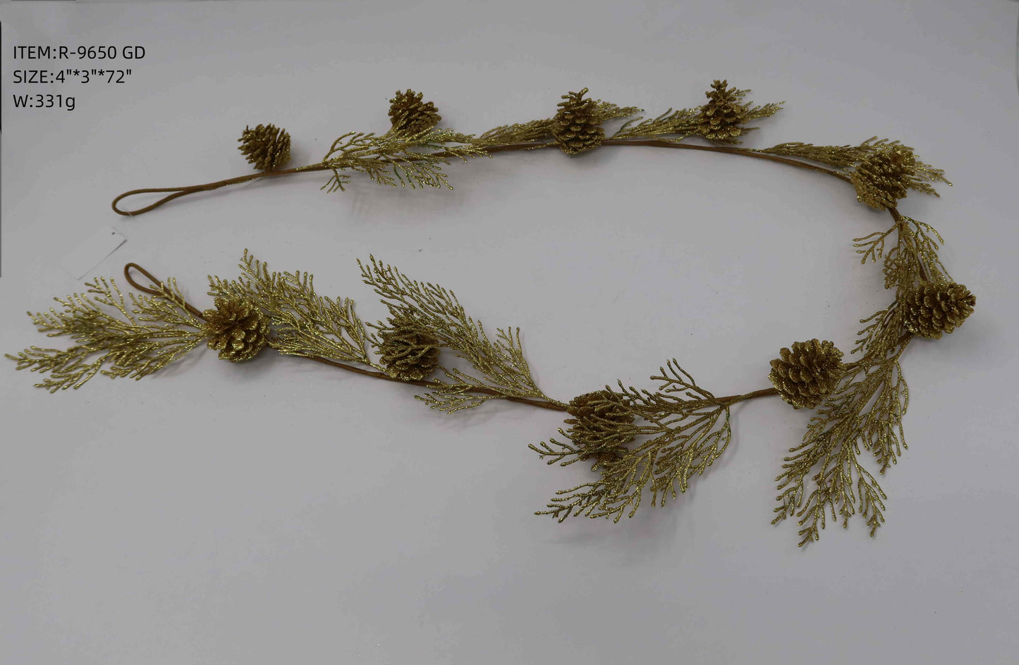 Artificial Cedar Garland with Pinecones