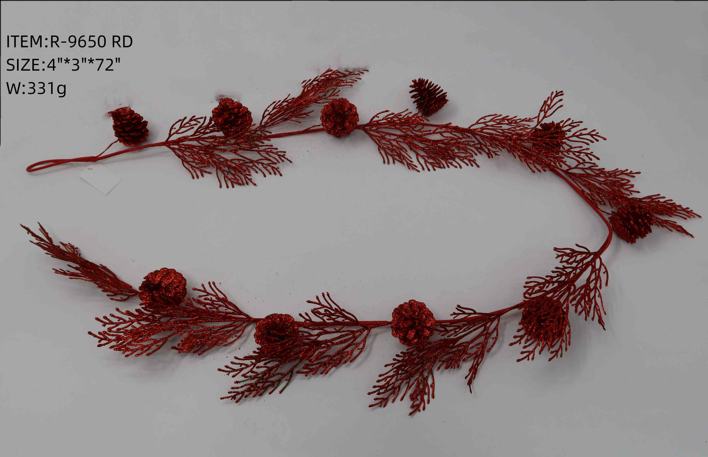 Artificial Cedar Garland with Pinecones