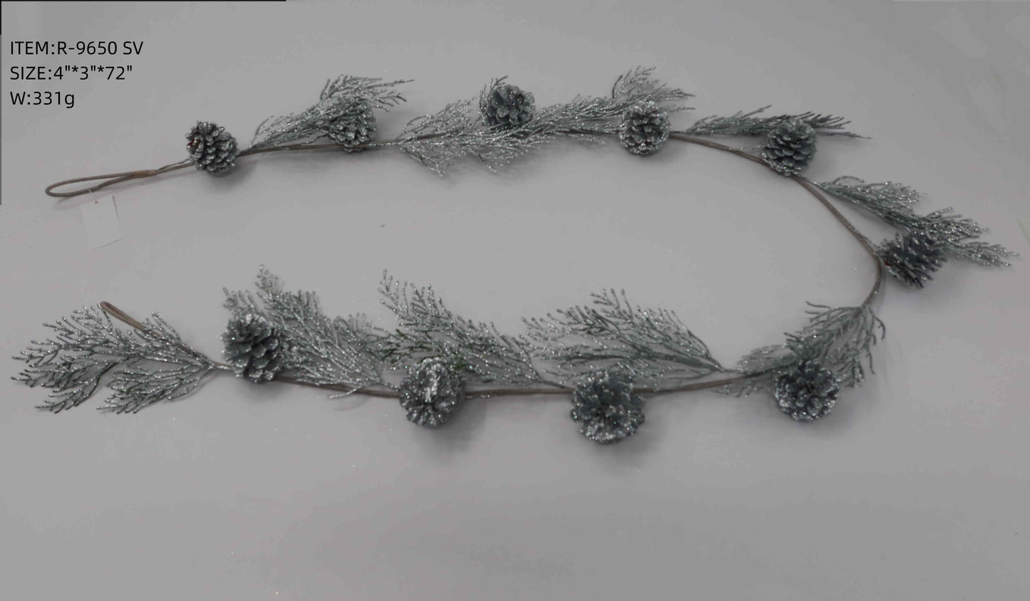 Artificial Cedar Garland with Pinecones