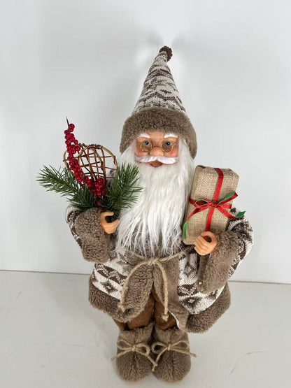 Santa Claus holding Racket and Present