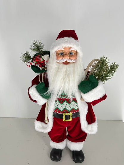 Santa Claus holding Racket and Present