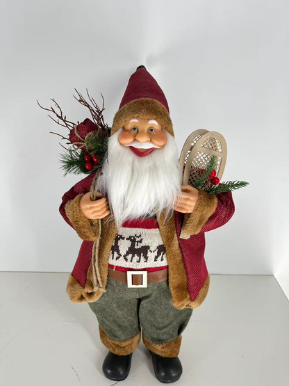 Santa Claus holding Racket and Present