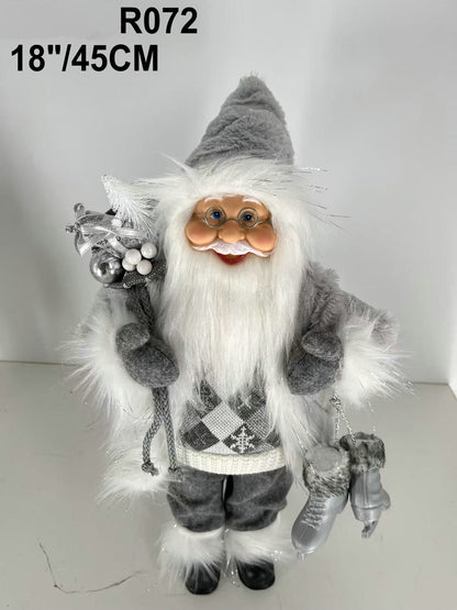 Santa Claus holding Gift Bag and Lamp
