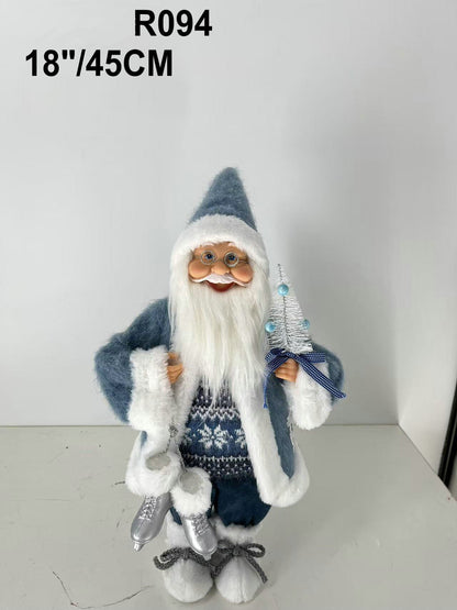 Santa Claus holding Lamp and Christmas Tree