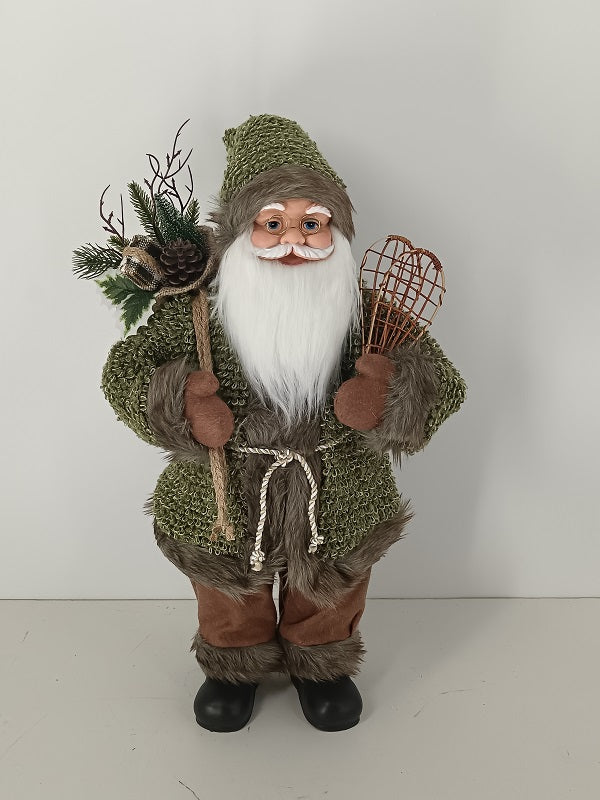 Santa Claus holding Racket and Gift Bag