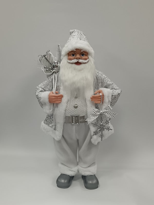 Santa Claus holding Gift bag and Ornament