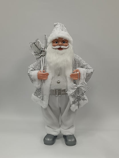Santa Claus holding Gift bag and Ornament