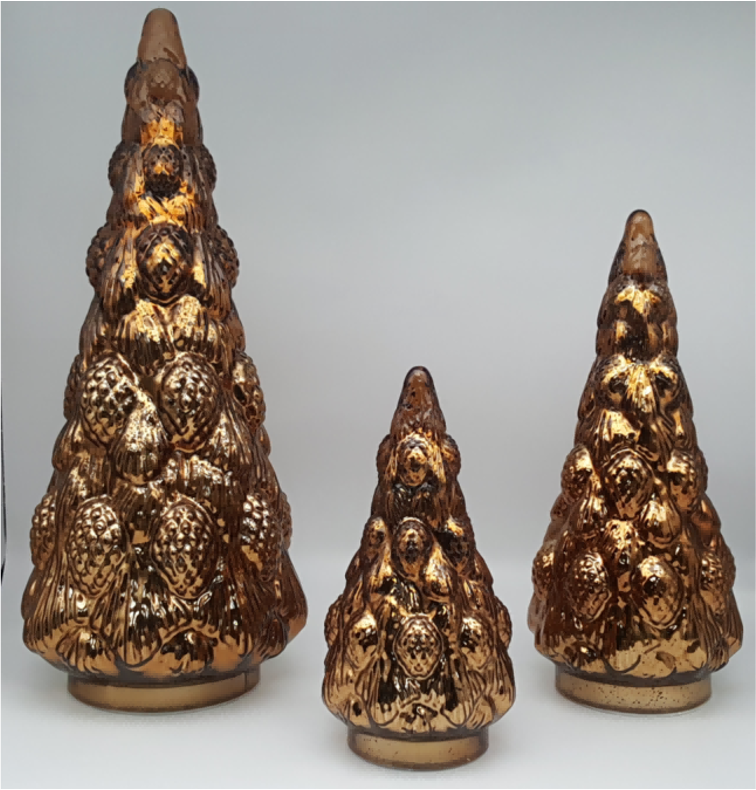 Glass Christmas Tree with LED Lights