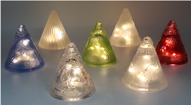 Glass Christmas Tree with LED Lights